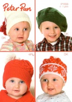 Knitting Pattern - Peter Pan P1103 - DK & 4Ply - Hats